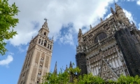 Esterno della Cattedrale di Siviglia in Andalusia, Spagna