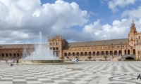 Plaza de Espana di Siviglia in Andalusia, Spagna