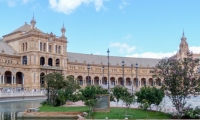 Plaza de Espana di Siviglia in Andalusia, Spagna