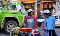 Ambulante presso La Paz, Bolivia