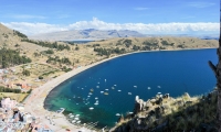 Lago Titicaca presso Copacabana, Bolivia