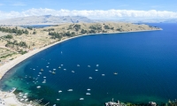 Lago Titicaca presso Copacabana, Bolivia