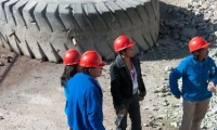 Presso la miniera di rame di Chuquicamata, Cile