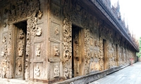 Pagoda in teak, Mandalay