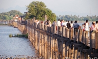 Ponte di legno di Amarapura, Myanmar