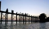 Ponte di legno di Amarapura, Myanmar