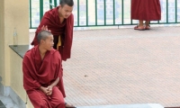 Monaci buddhisti presso il Monastero di Kopan, Nepal