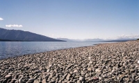 Spiaggia nei pressi di Te anau, Nuova Zelanda