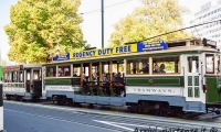 Tram per le strade di Christchurch, Nuova Zelanda