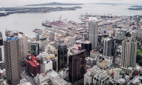 Vista di Auckland dalla Sky Tower a Auckland, Nuova Zelanda