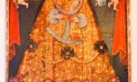 Dipinto della Madonna presso il museo religiooso a Cuzco, Perù
