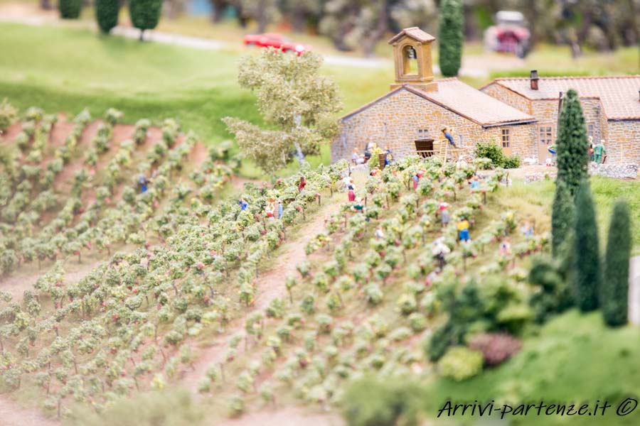 Vitigni nella campagna Toscana presso il Miniatur Wunderland di Amburgo, Germania